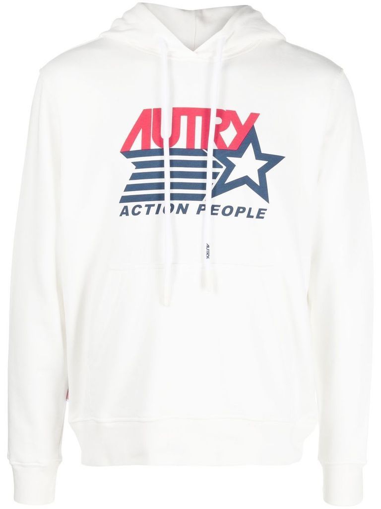 Hoodie Iconic Man Action White