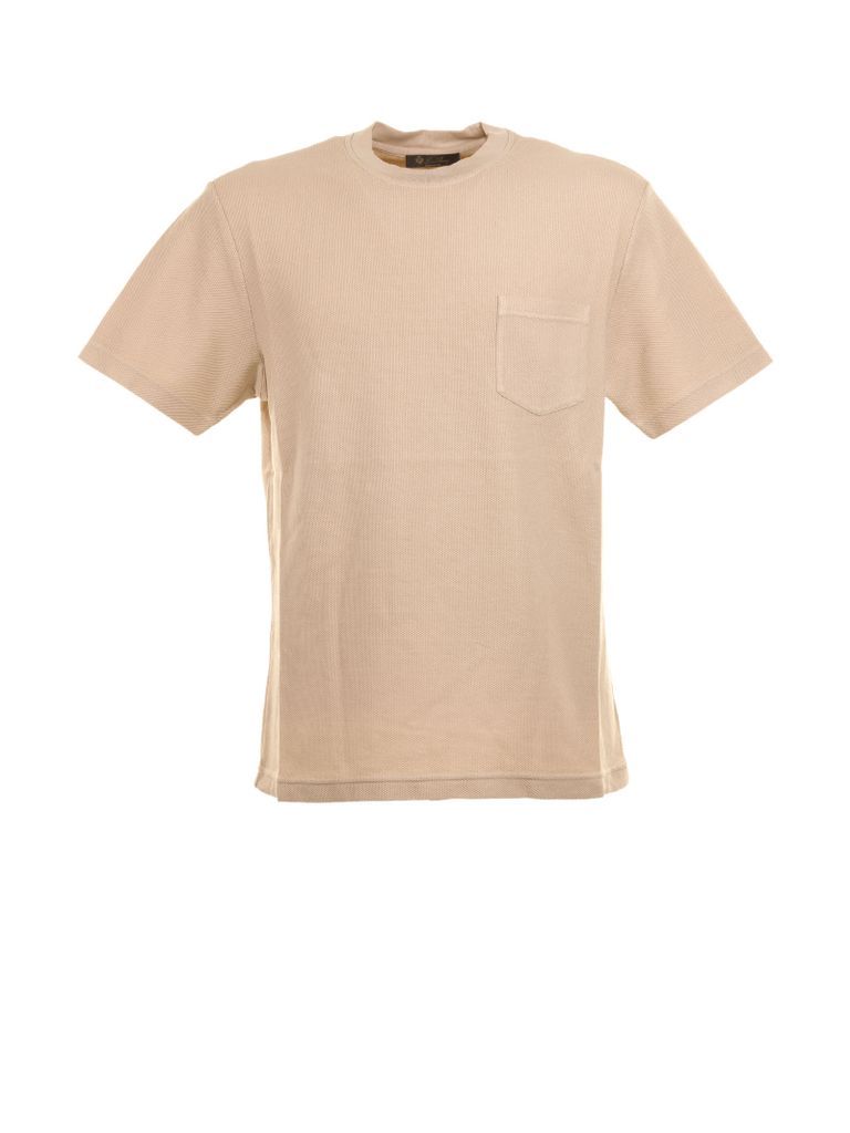 Huck Lace T-Shirt In Cotton Piqué