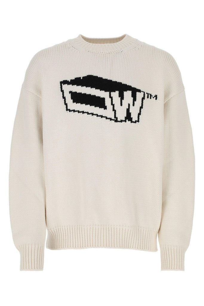 Ivory Cotton Blend Sweater