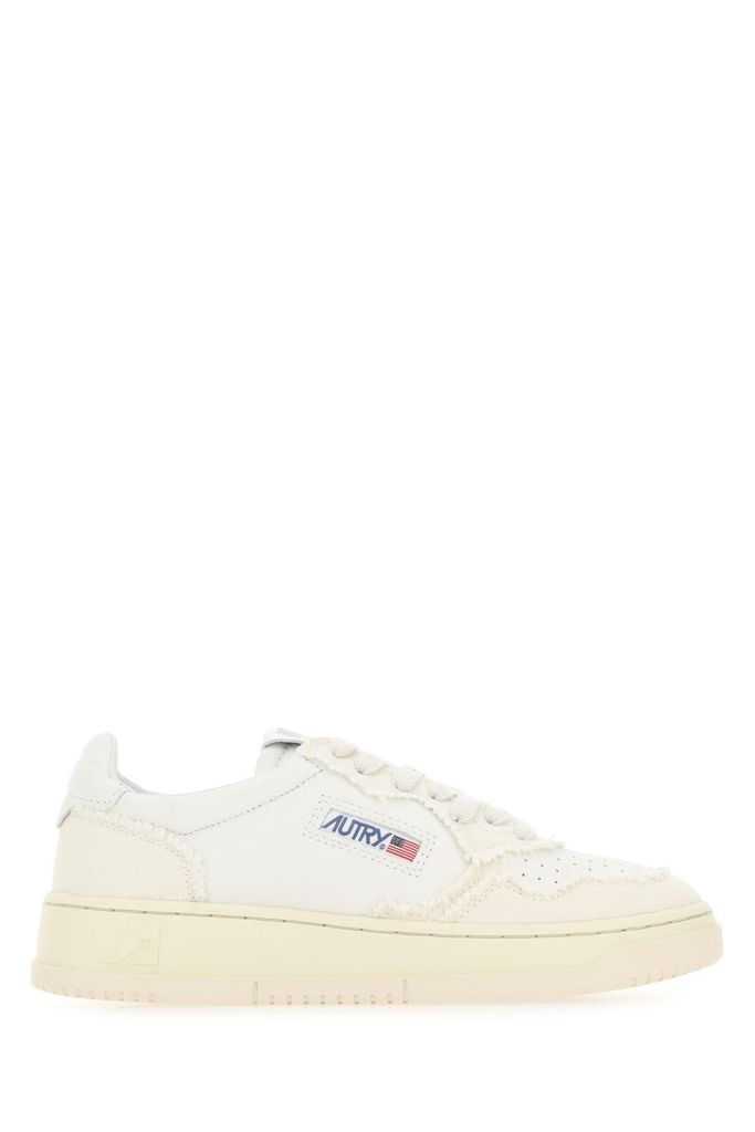 Ivory Leather Medalist Sneakers