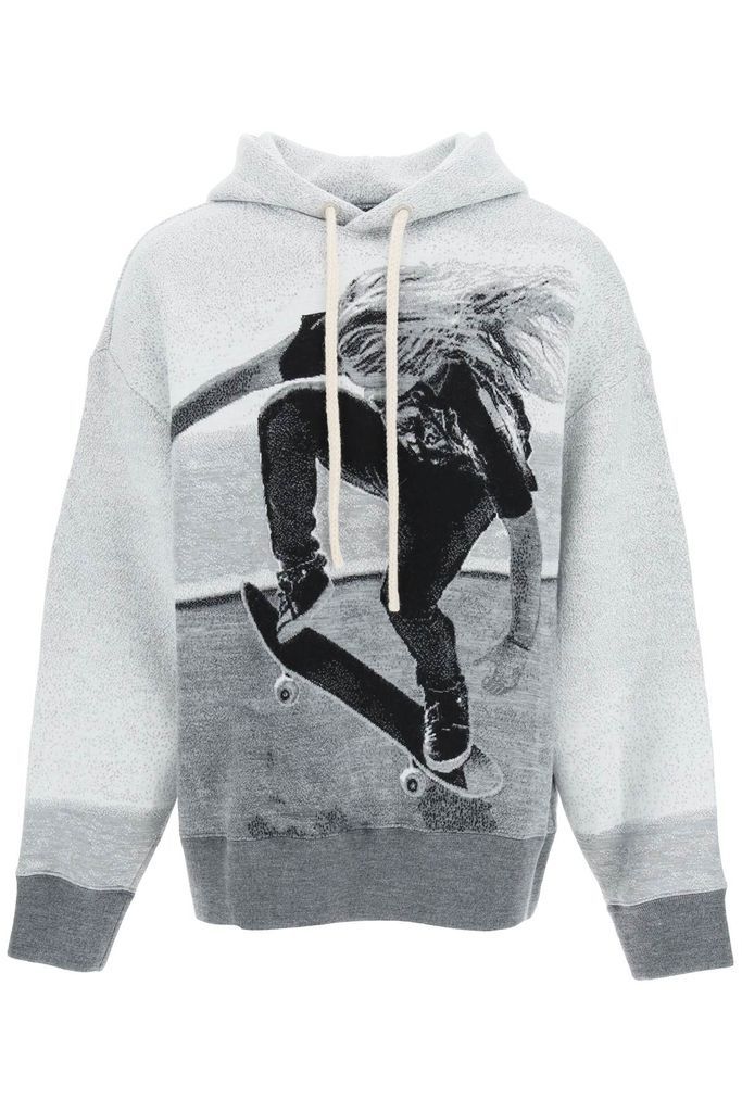 Jacquard Knit Skater Sweatshirt