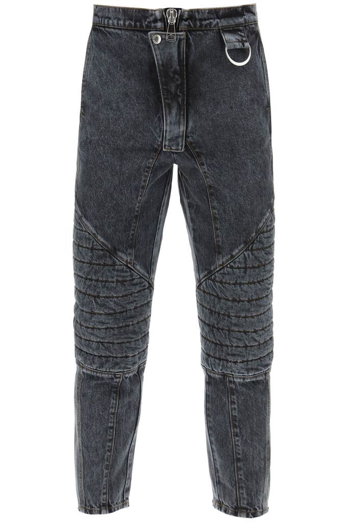 Jeans With Quilted And Padded Inserts
