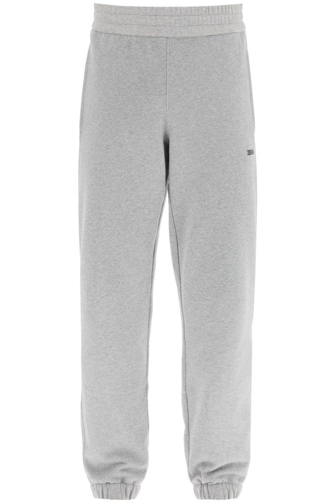 Jogger Pants With Rubberized Logo Detail
