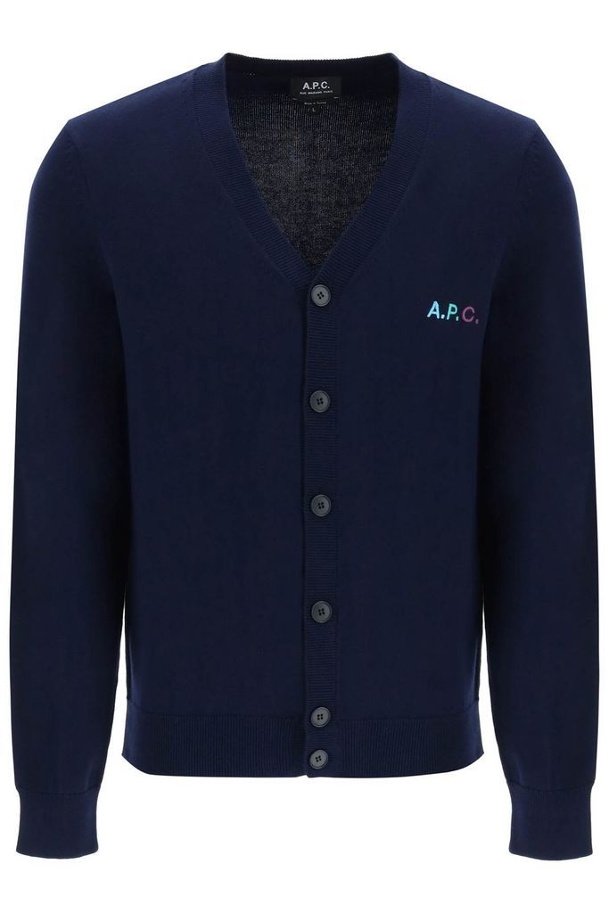 Joseph Cardigan With Embroidered Logo Detail