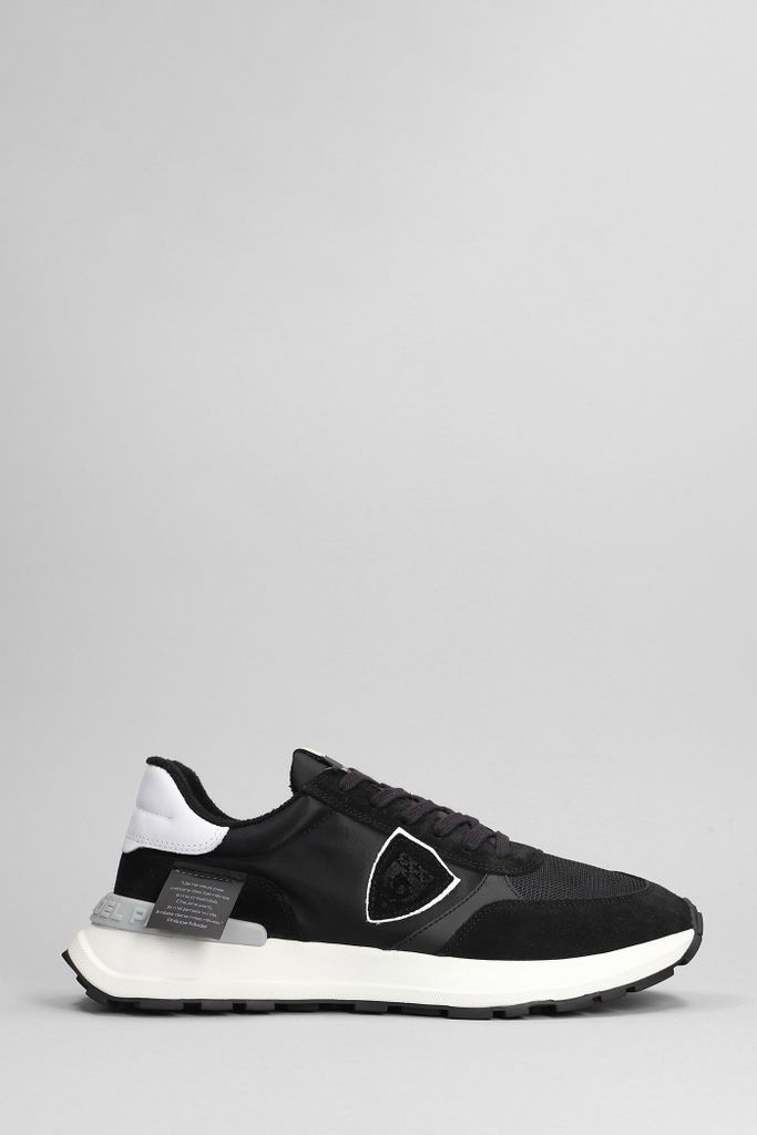 Antibes Sneakers In Black Suede And Fabric