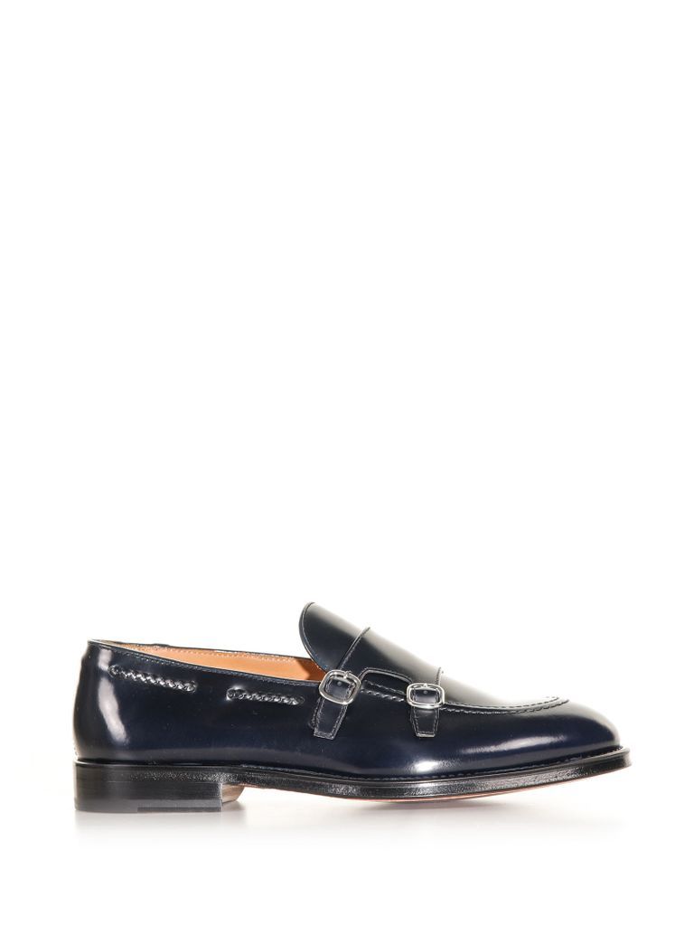 Leather Loafer With Double Buckle
