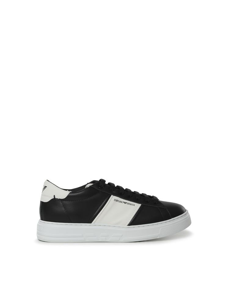 Leather Sneakers With Rubber Details