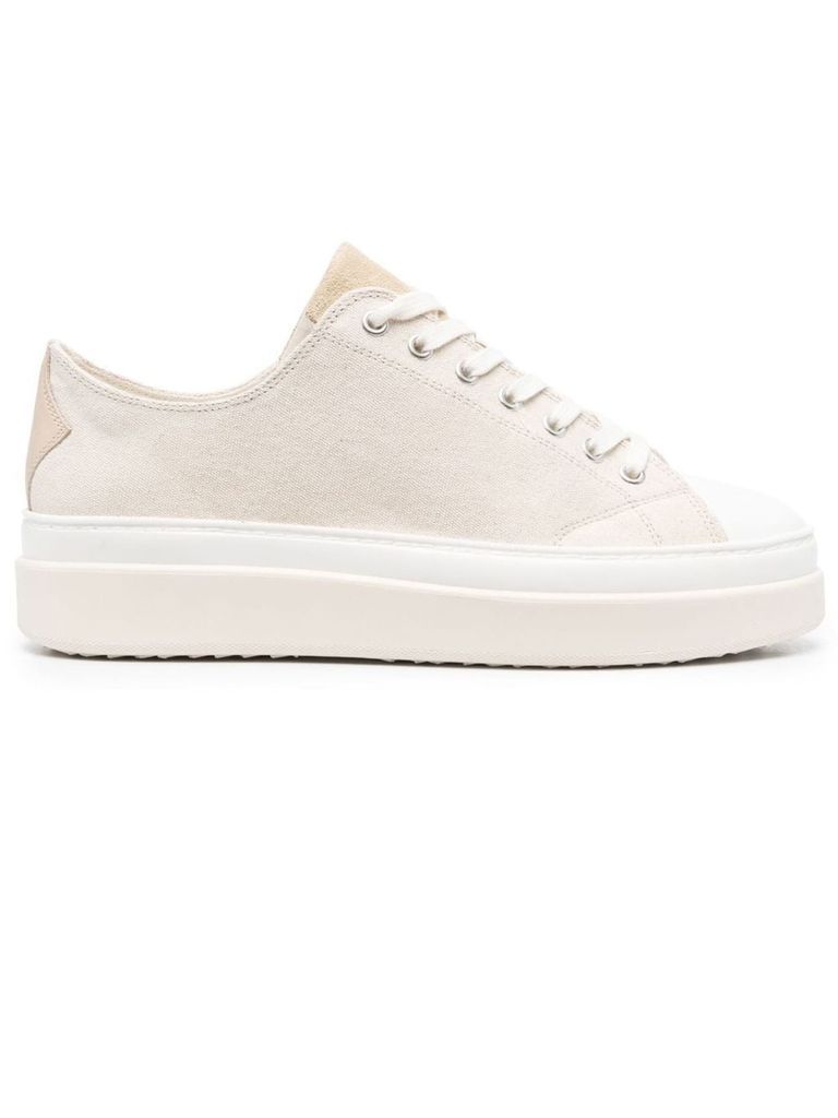 Light Beige Canvas Trainers