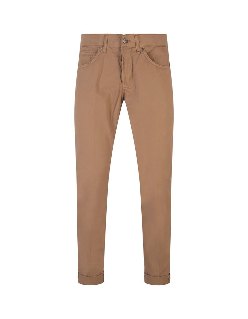 Light Brown George Trousers With Turn-Up