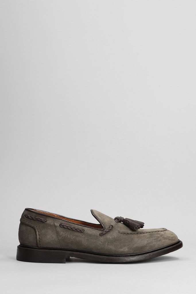 Loafers In Grey Suede