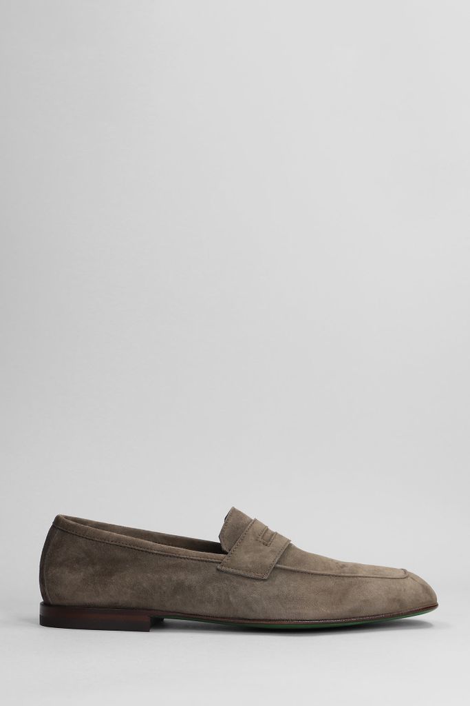 Loafers In Taupe Suede