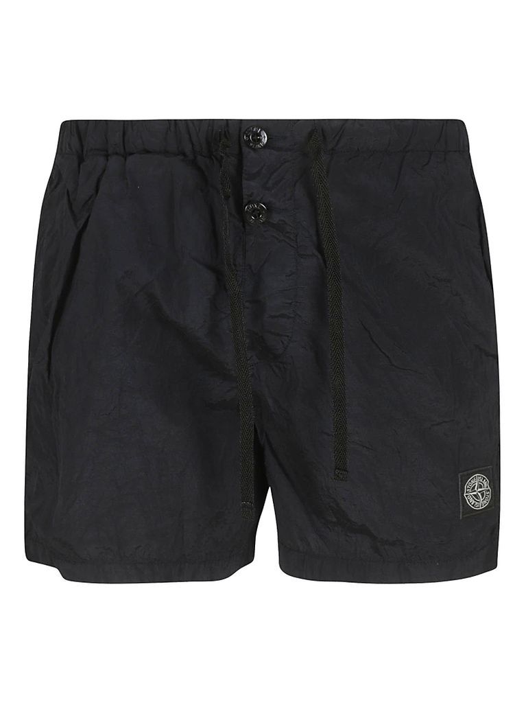 Logo Patch Buttoned Shorts