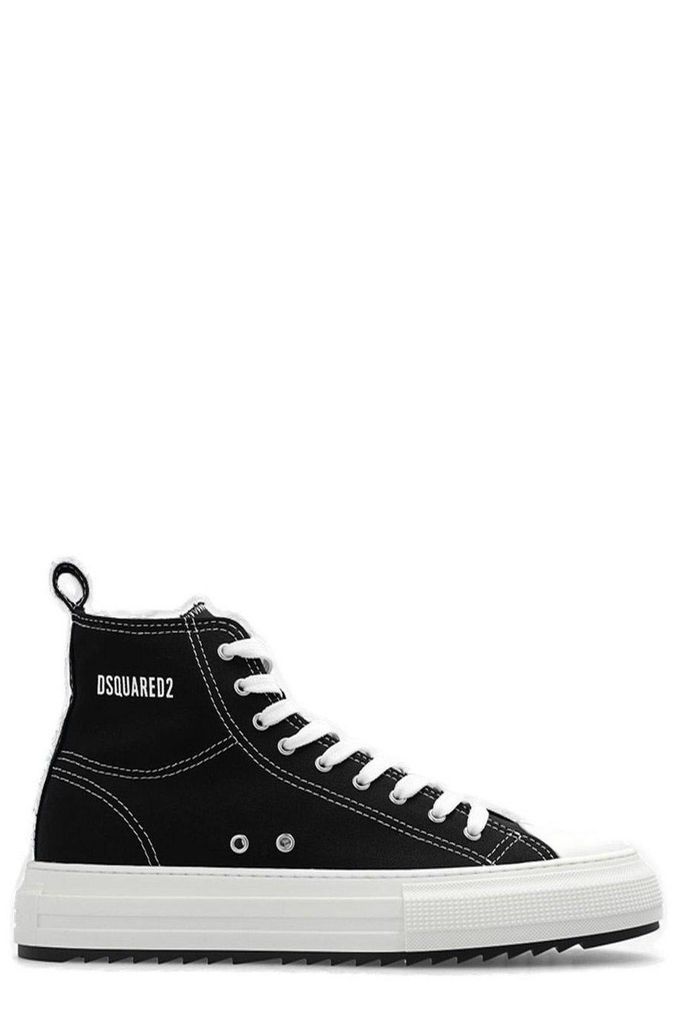 Logo-Printed High-Top Lace-Up Sneakers