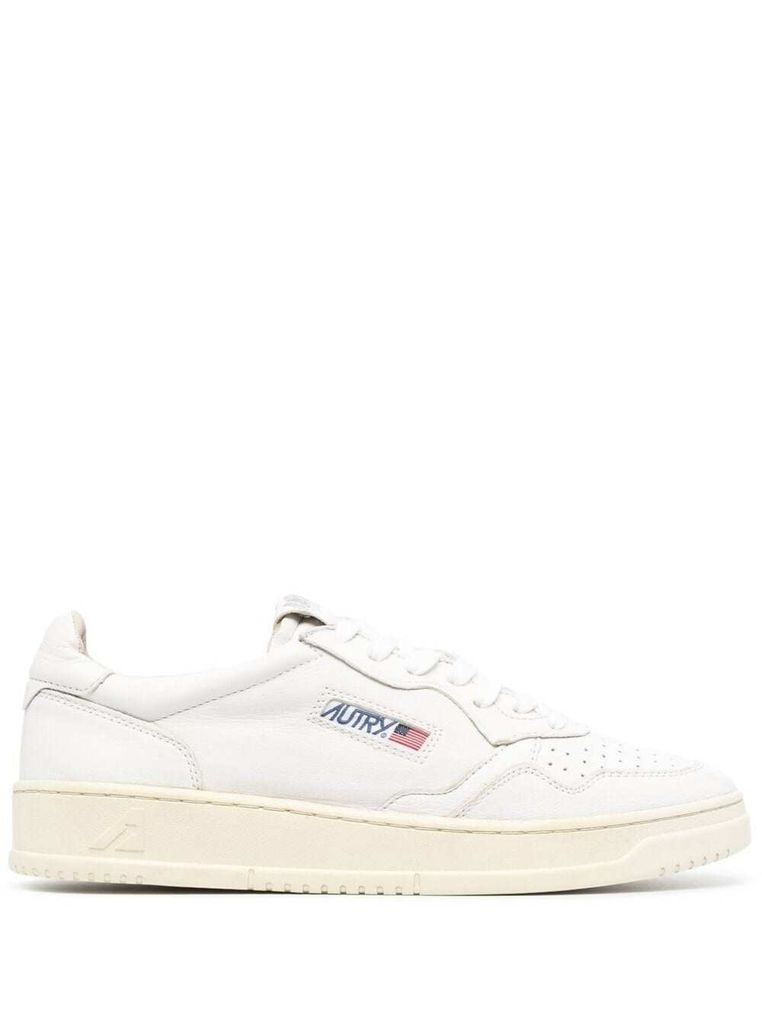 Low White Leather Sneakers Man