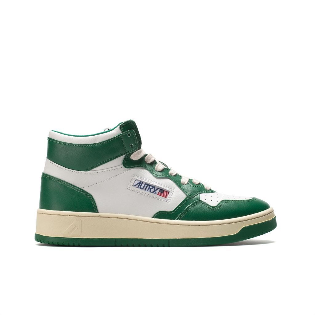 Medalist Mid Sneakers (White/green)