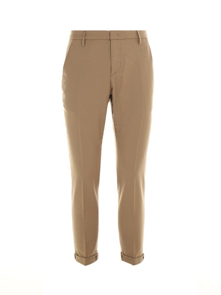 Mid-Rise Slim-Fit Trousers