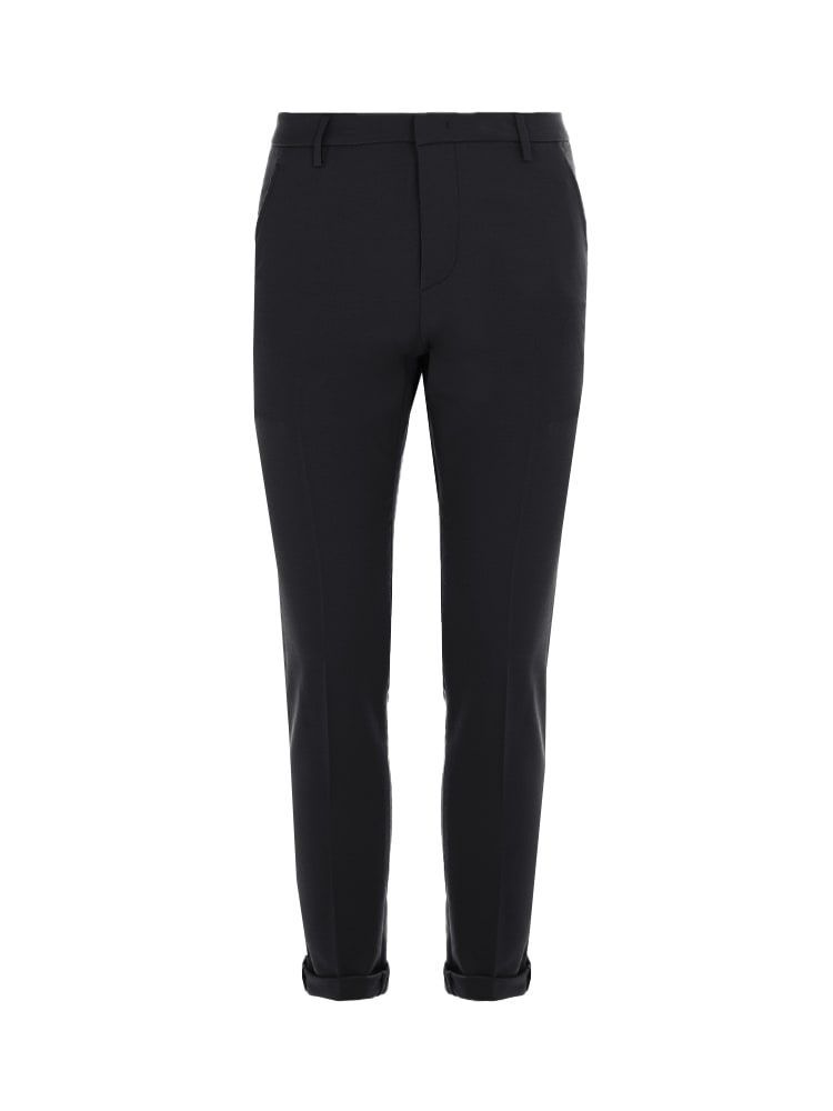 Mid-Rise Slim-Fit Trousers