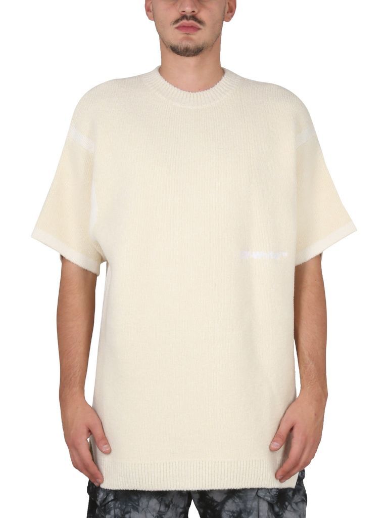 Micro Bouclé Knit T-Shirt