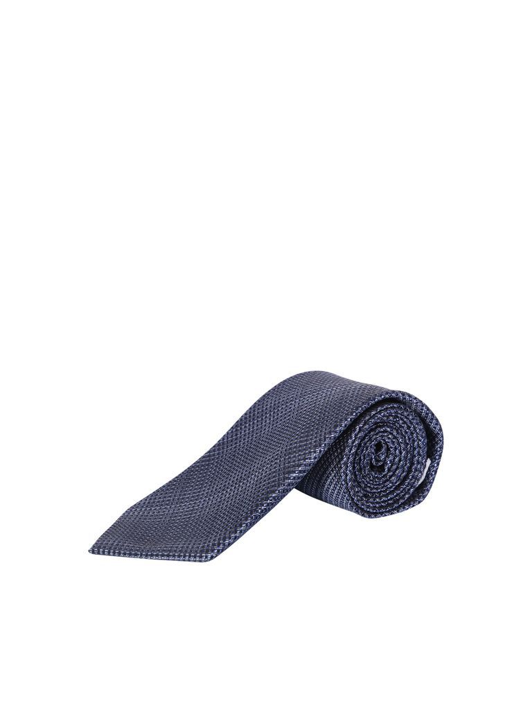 Micro-Patterned Blue And Grey Tie
