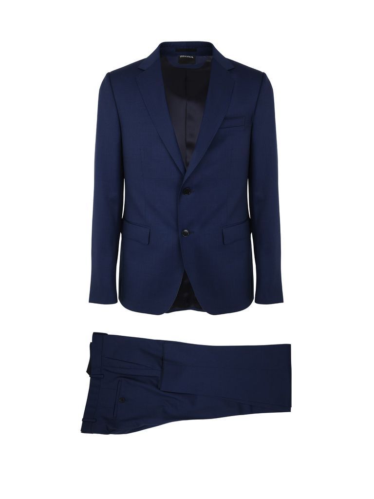 Micro Structure Pure Wool Tailored Suit