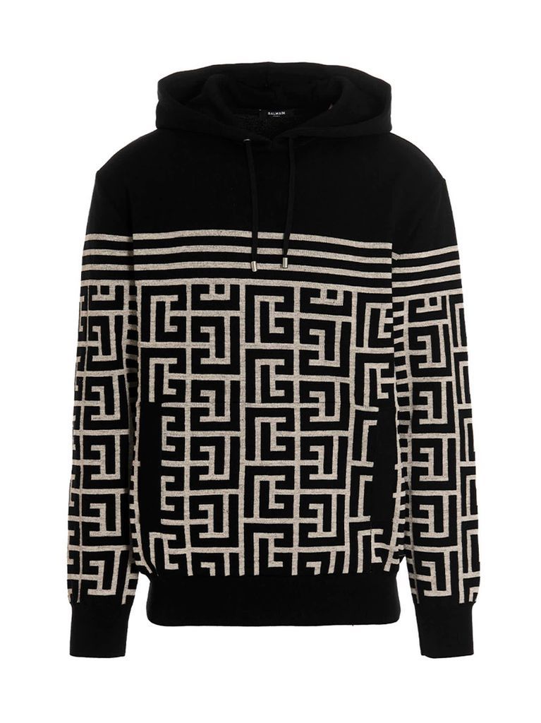 Monogram & Stripe Hoodie