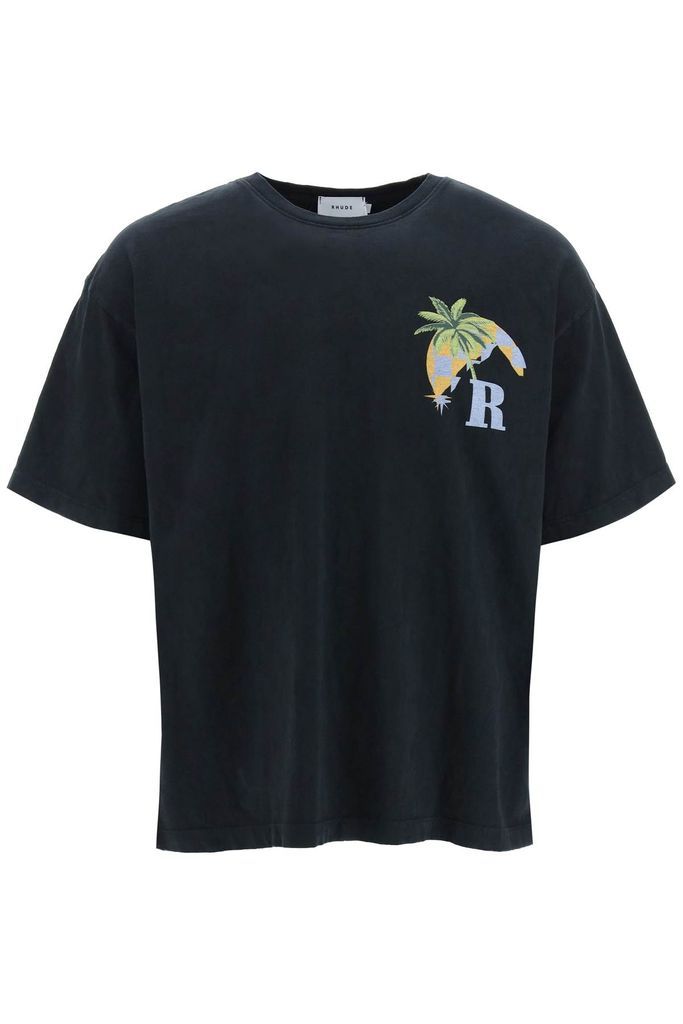 Moonllight Tropics Print T-Shirt