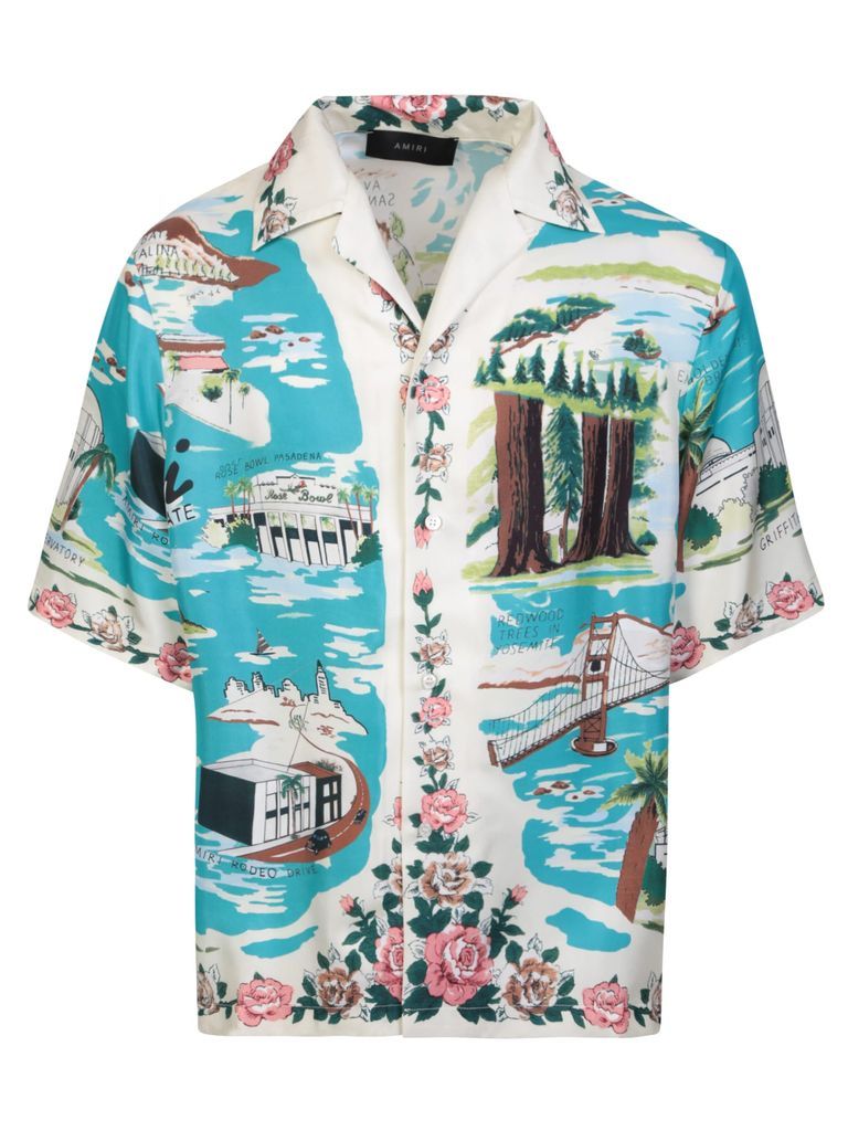 Multicolor California Hawaiian Shirt