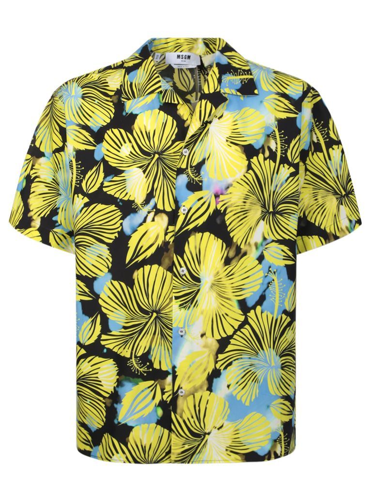Multicolor Ibiscus Print Shirt