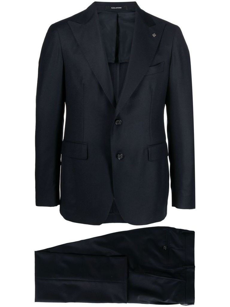 Navy Blue Single-Breasted Tailored Suit