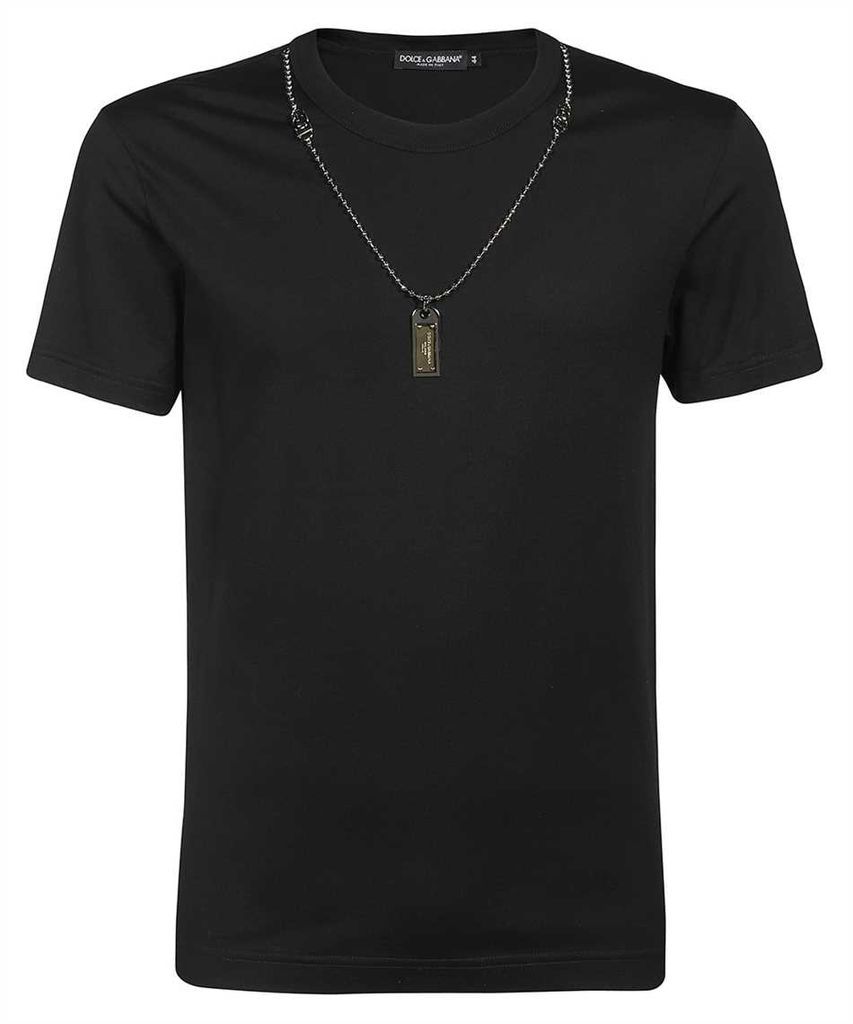 Necklace Detail Cotton T-Shirt