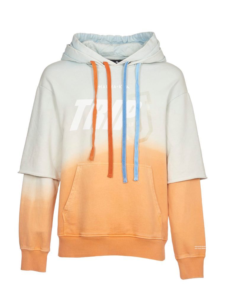 Ombré Logo-Print Hoodie