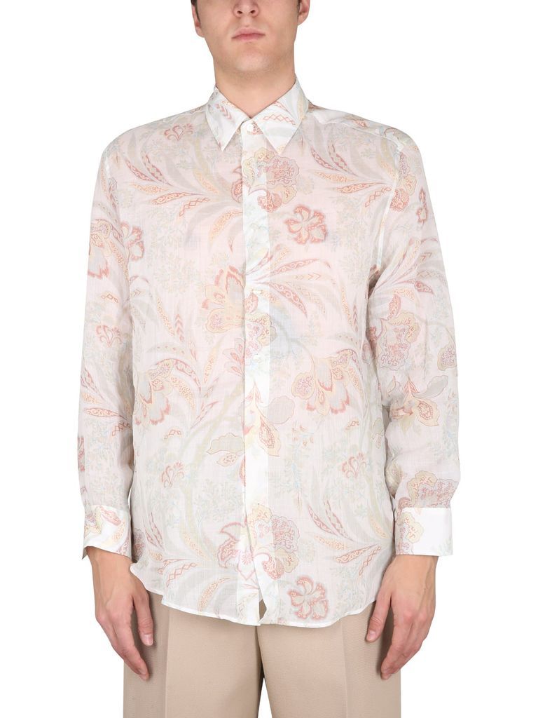 Paisley And Flower Print Shirt