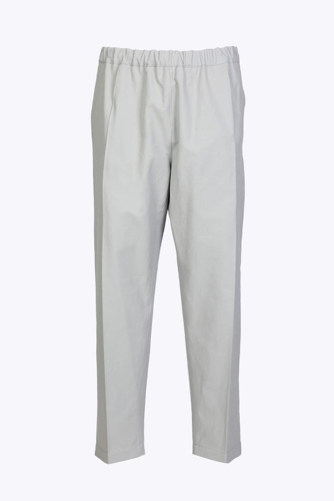 Pantalone Light Grey Cotton Drawstring Pant