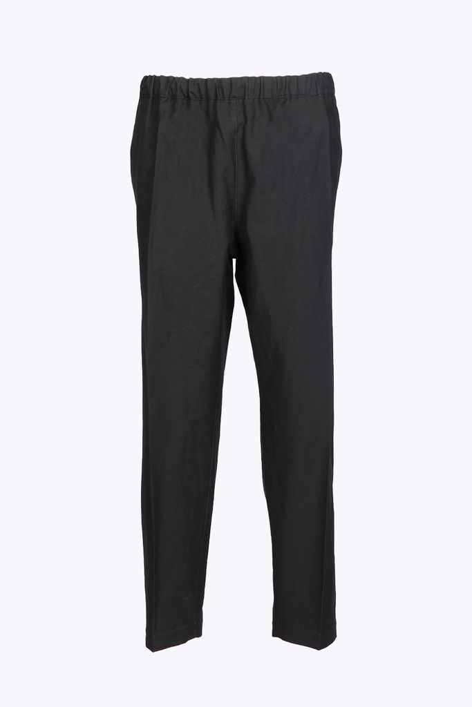 Pantalone Black Cotton Drawstring Pant
