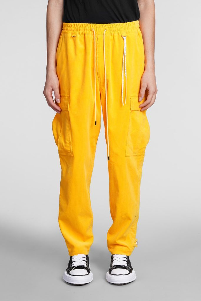 Pants In Yellow Cotton