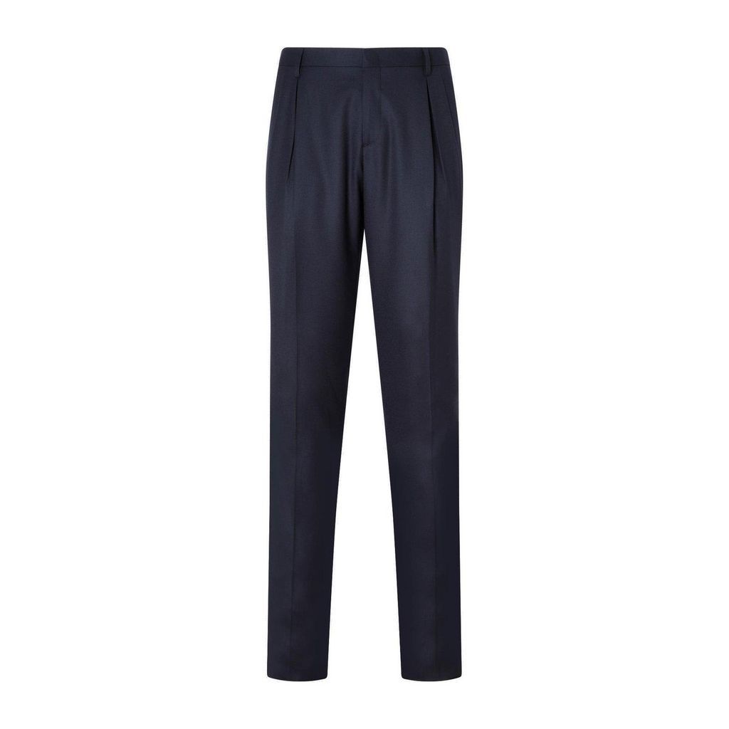 Pleated Straight Leg Trousers