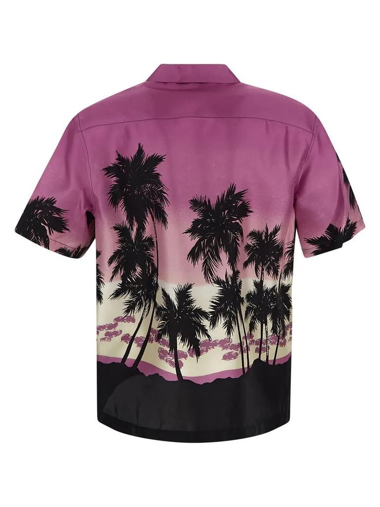 Pink Sunset Bowling Shirt