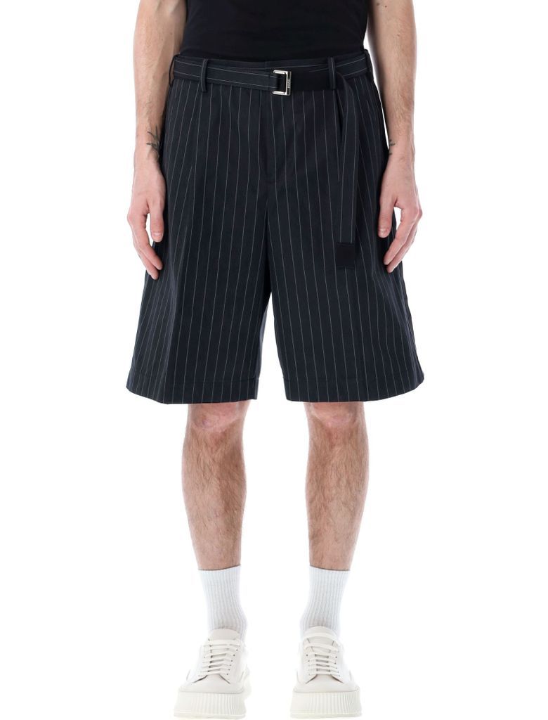 Pinstriped Bermuda Shorts