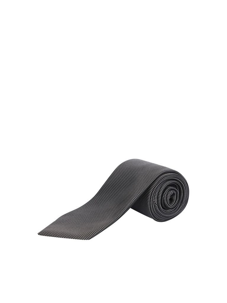 Polka Dot Design Black And Grey Tie