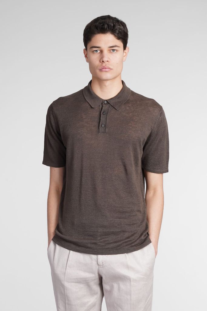 Polo In Brown Linen