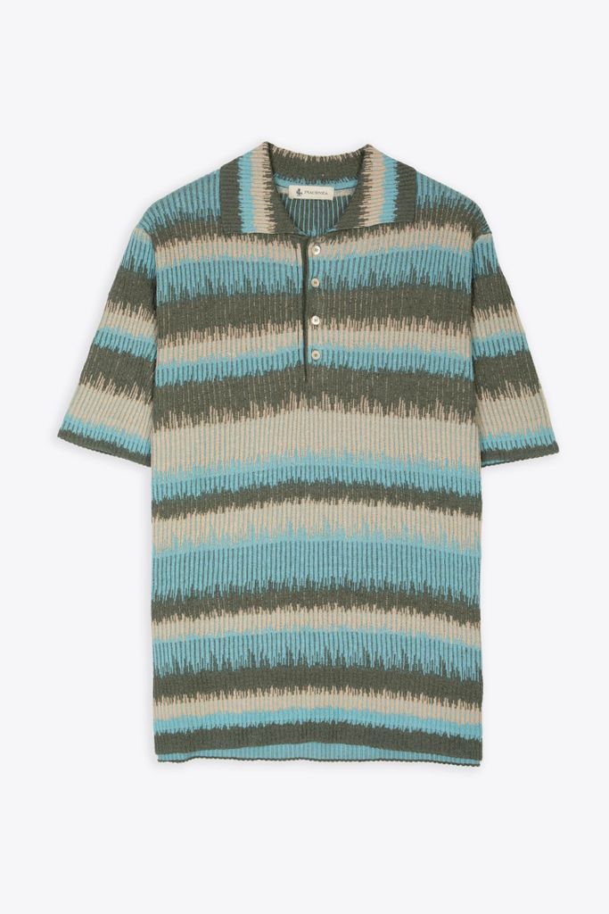 Polo Mc Multicolour Striped Knitted Polo Shirt