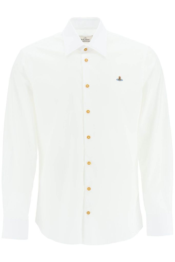 Poplin Shirt With Orb Embroidery