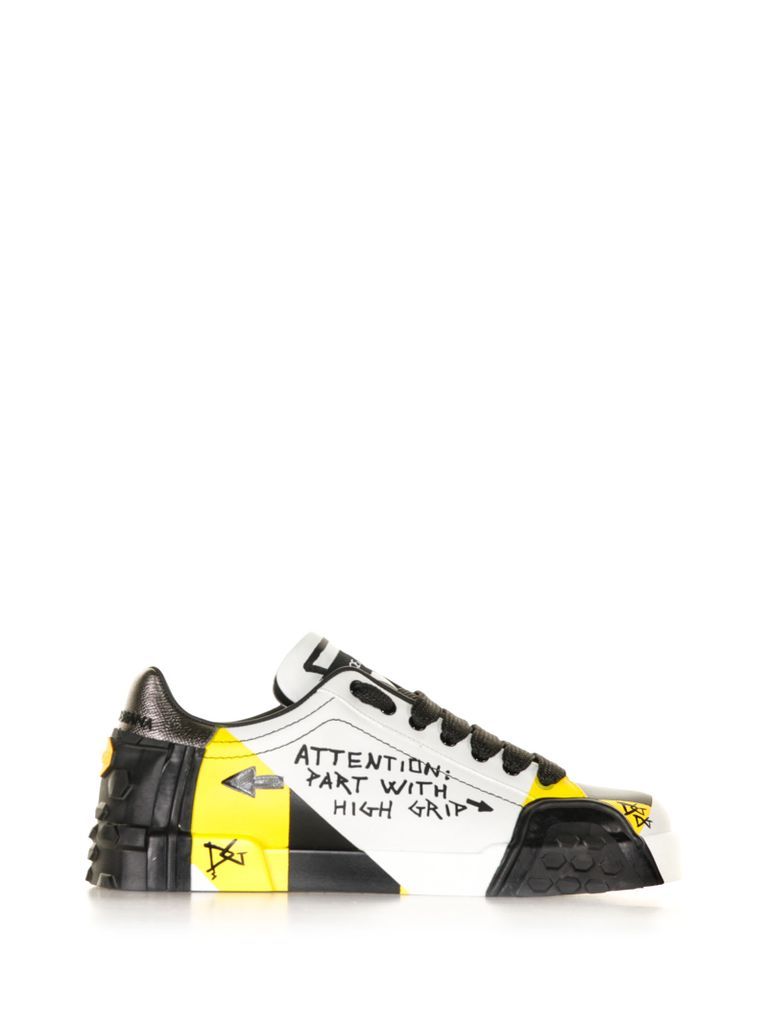 Portofino Sneaker In Leather With Lettering