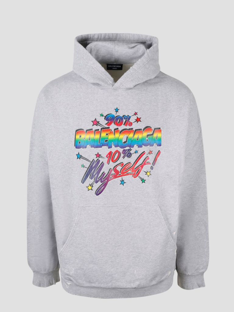 Rainbow Logo Print Hoodie