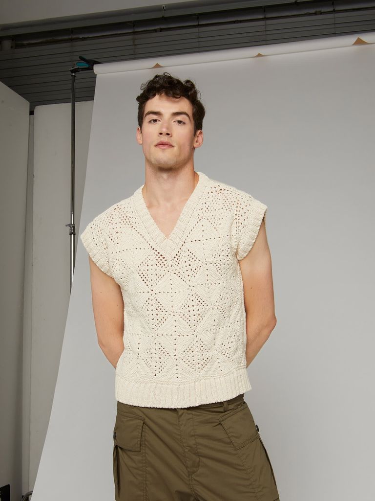Raw Diamond - Crocheted Cotton Vest