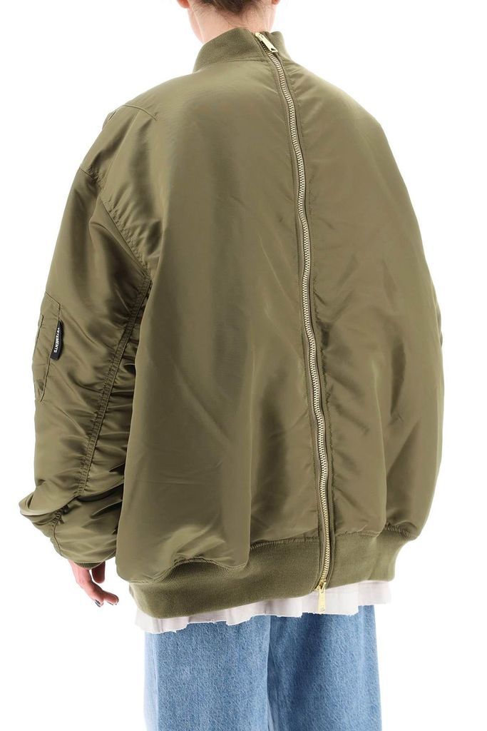 Reversible Bomber Jacket With Double Zipper