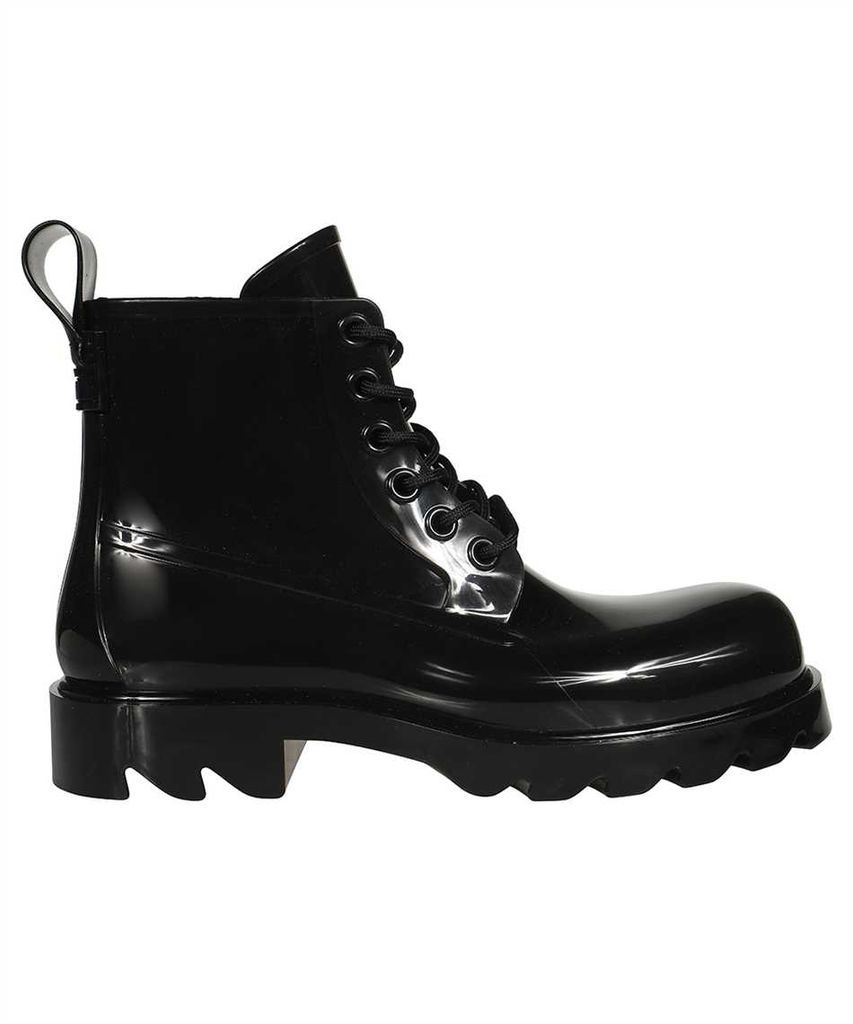 Rubber Lace-Up Boots