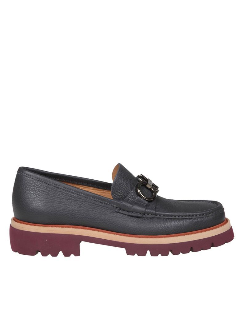 Salvatore Gancini Loafers In Gray Leather
