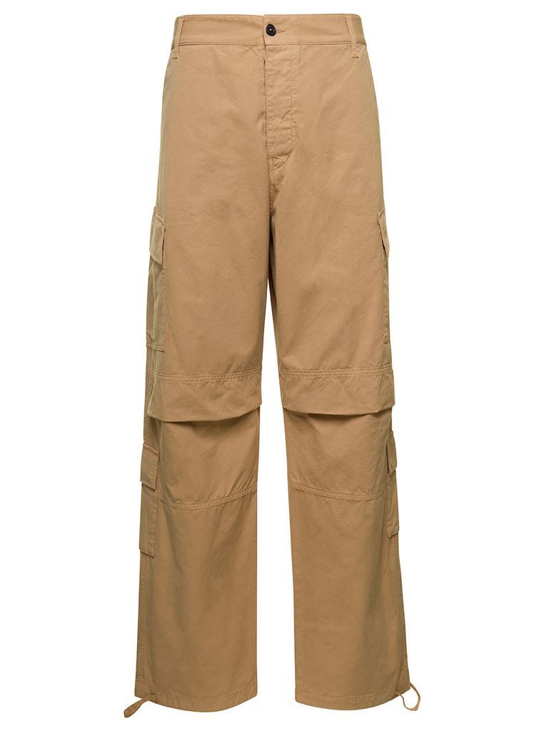 Saint Beige Cargo Pants With Pockets In Cotton Man