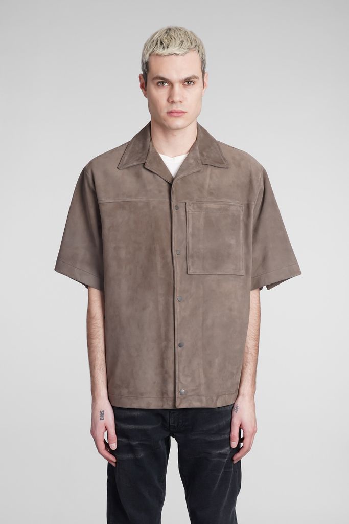 Shirt In Brown Leather